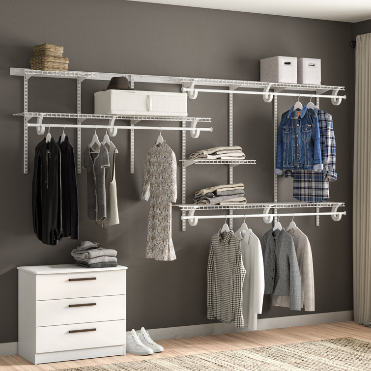 ClosetMaid 4 Shelf Adjustable ShelfTrack Wardrobe Shelving & Clothes
